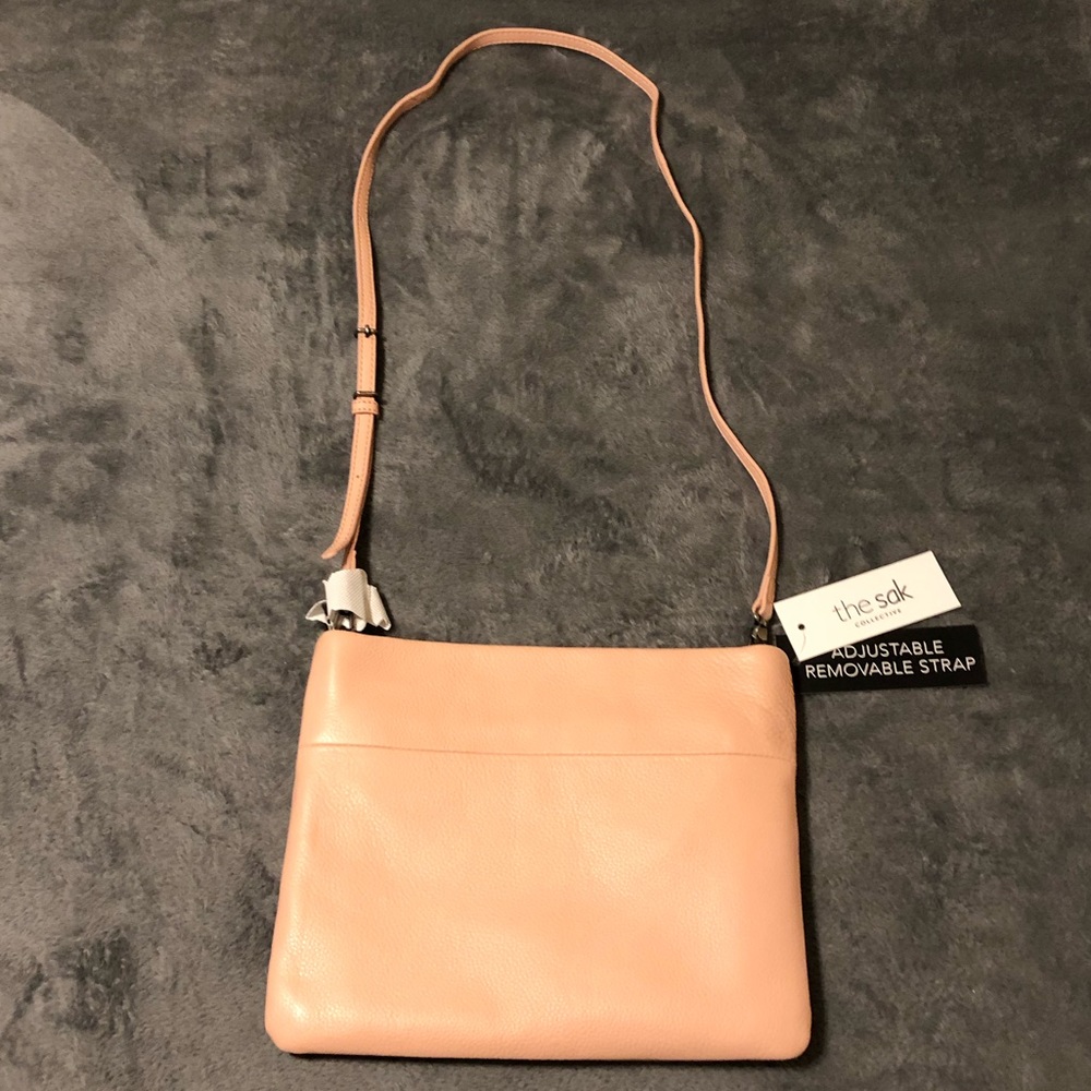The Sak Pink Leather Crossbody Purse
